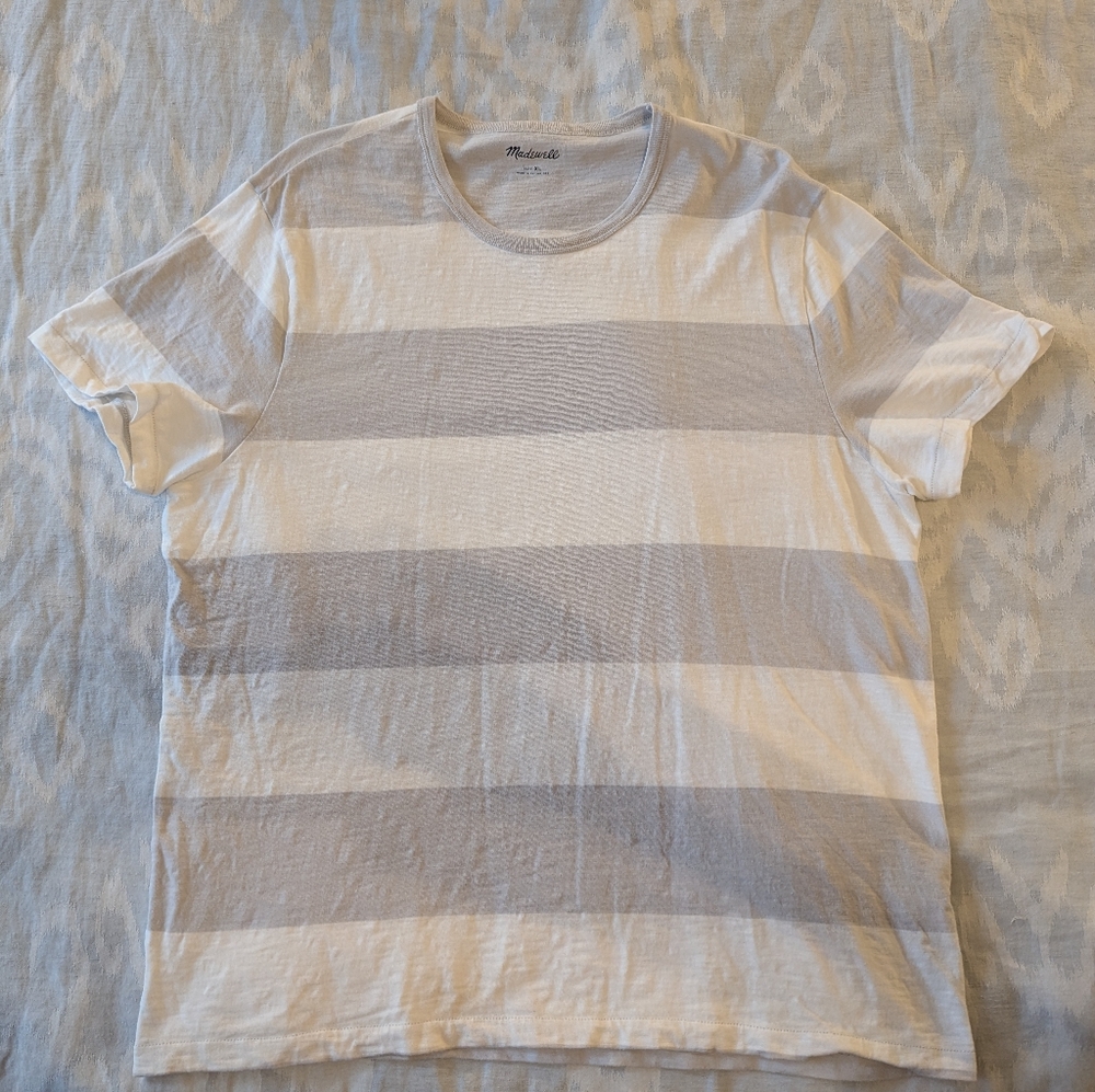 Men's Gray Striped T-Shirt by Madewell